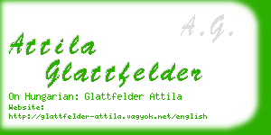 attila glattfelder business card